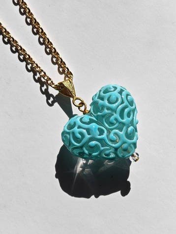 Murano-glas - Ketting met hanger - Hart in Morise