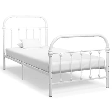 Bedframe wit 100x200cm | 34% Retour deal | Slaap nu goed!, 100 cm, Eenpersoons, Verzenden, Wit