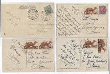 Libye, Érythrée, Congo - Afrique - Lot de 46 Cartes postales, Verzamelen, Gelopen