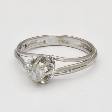 Ring - 18 karaat Geel goud Diamant (Natuurlijk), Handtassen en Accessoires, Ringen, Nieuw