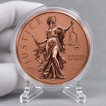 Liberia. 1 Dollar 2026 – Lady Justice – 5 oz Copper Coin –