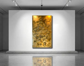Fran Gonzalez (1959) - Gold Clouds 2 (XXL), Antiek en Kunst
