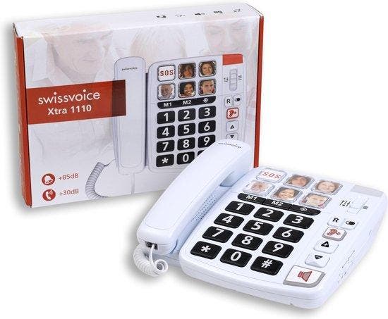 Swissvoice XTRA1110 met 6 fototoetsen | Retour Deal | 40%..., Télécoms, Téléphones fixes | Combinés & sans fil, Envoi