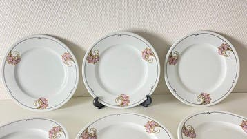 Sarreguemines - Bord (8) - Charleston - Porcelaine Pyroblan