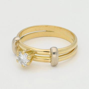 Bague - 18 carats Or jaune Diamant (Naturelle), Bijoux, Sacs & Beauté