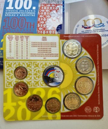 Slowakije. Year Set (BU) 2026 100 years of the Slovak, Postzegels en Munten