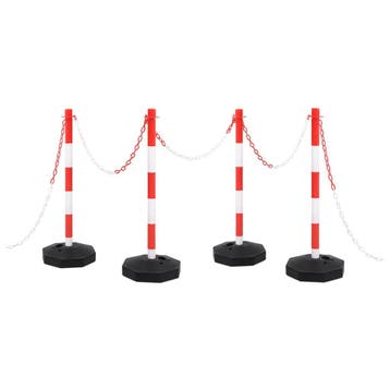 vidaXL Kettingpalenset met kunststof ketting 10 m, Verzenden, Nieuw