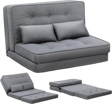 Slaapbank 2 persoons - Logeerbed - Bedbank - 90x210 cm - Gri, Verzenden, Nieuw