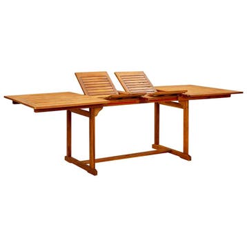 vidaXL Tuintafel (160-240)x100x75 cm massief acaciahout, Jardin & Terrasse, Verzenden