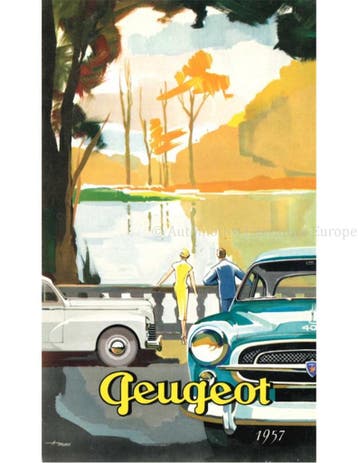 1957 PEUGEOT RANGE BROCHURE NEDERLANDS, Ophalen of Verzenden, Nieuw