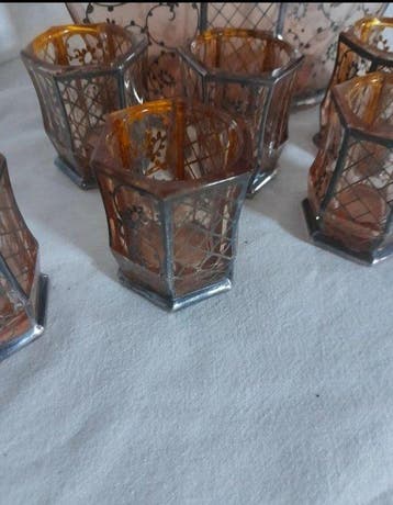 Drankservies (7) - Glas - Art Deco