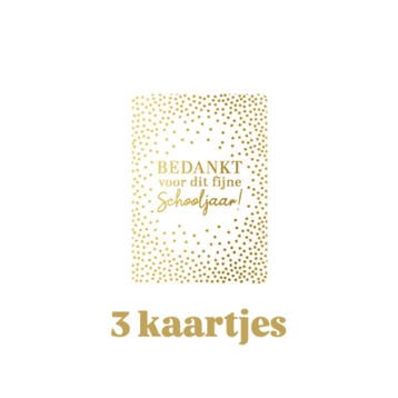 3 kleine kaartjes - Bedankt voor dit fijne schooljaar - o..., Divers, Cartes de voeux, Verzenden