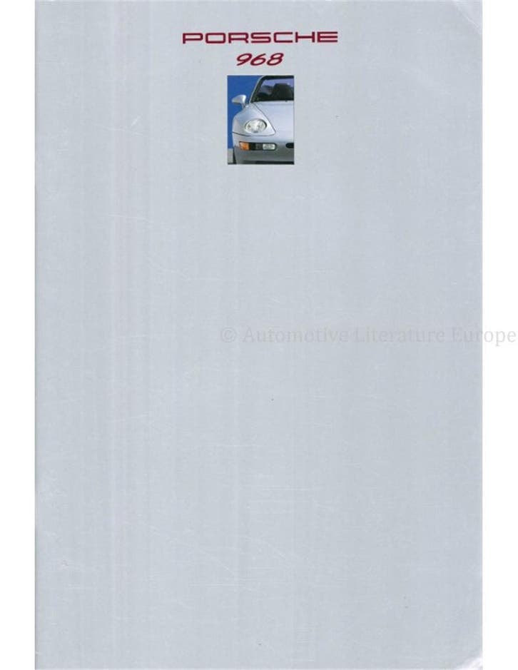 1993 PORSCHE 968 BROCHURE ENGELS (USA), Boeken, Auto's | Folders en Tijdschriften