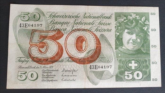 Zwitserland. - 4 Banknotes - Various Dates (Zonder, Timbres & Monnaies, Billets de banque | Europe | Billets non-euro