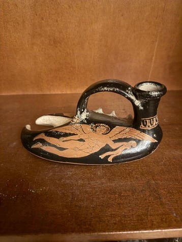 Faïence Vase - 20 cm - Réplique dun guttus grec antique