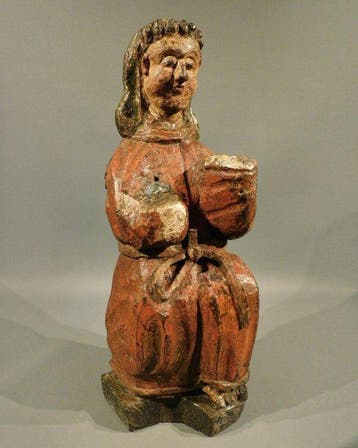 Sculpture, Engel - 16e - 17e eeuw - 48 cm - Chêne, Antiek en Kunst