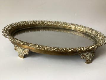 Presenteerblad - Bronze Vanity Tray - Verguld brons -, Antiek en Kunst