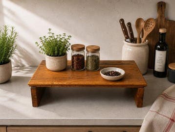 Tafel - Hout - laag aanrecht tafeltje, Antiek en Kunst