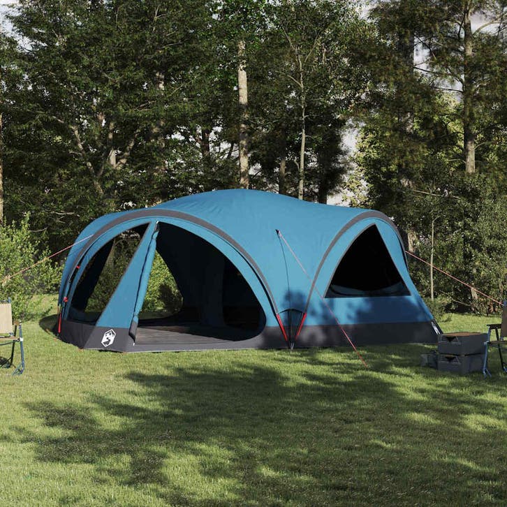 vidaXL Familietent voor 10 personen Blauw en Grijs 460 x 430, Caravans en Kamperen, Tenten, Nieuw, Verzenden