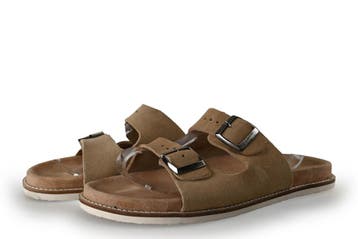 Manfield Slippers in maat 43 Beige, Kleding | Heren, Slippers, Manfield, Overige kleuren, Verzenden