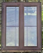 pvc raam , chassis 108 x 133 / 113 x 135 mahonie  2 stuks, 75 tot 150 cm, Kunststof, Raamkozijn, Nieuw