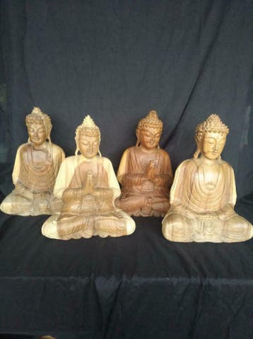 Artisanale Boeddha beelden Suarhout ,Bali, Ubud, Indonesie, Ophalen of Verzenden, Nieuw