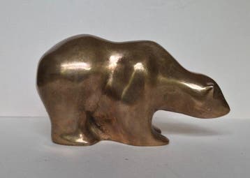 Beeld, IJsbeer - 9.5 cm - Brons
