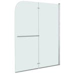 vidaXL Douchewand inklapbaar 2 panelen 120x140 cm ESG, Doe-het-zelf en Bouw, Verzenden, Nieuw