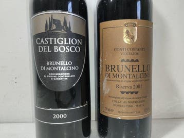 2000 Castiglion Del Bosco & 2001 Riserva Conti Costanti -, Nieuw