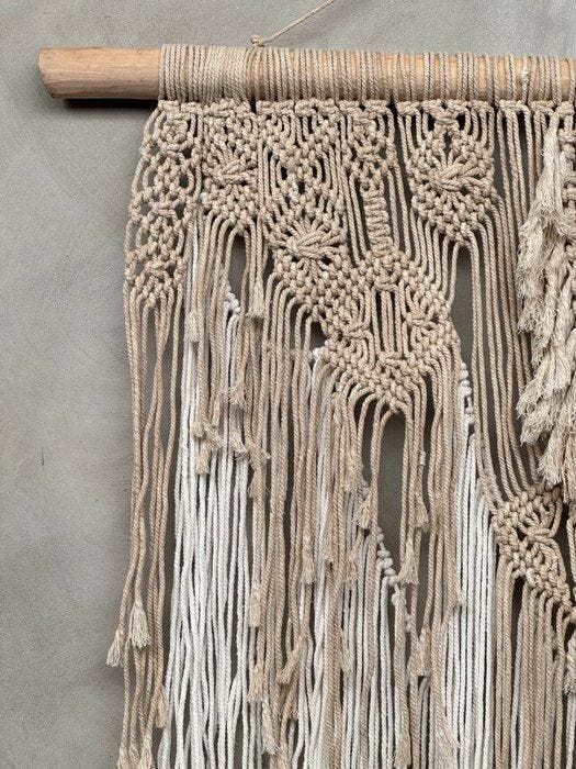 Décoration murale - NO RESERVE PRICE - Beautiful Macramé, Antiquités & Art, Art | Objets design