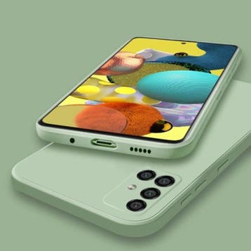 Samsung Galaxy A52 Square Silicone Hoesje - Zachte Matte, Verzenden