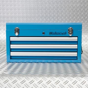 Datona Gereedschapskist met drie lades - blauw - Datona, Ophalen of Verzenden, Nieuw