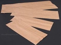 Papieren zakken bruin kraft 9 + (2x3) x 20 cm 75 gram, Nieuw