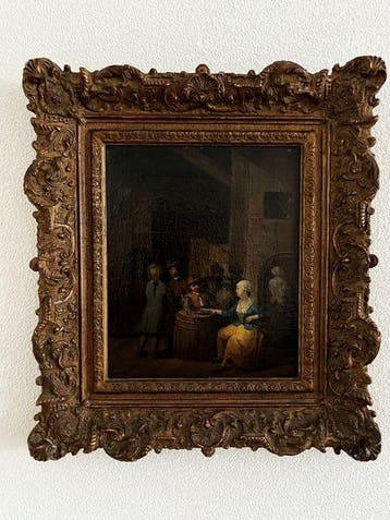 Jan Baptiste Lambrechts, Toegeschreven aan - Herbergscéne, Antiquités & Art
