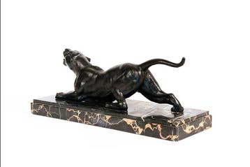 Demetre Chiparus (1886-1947) - sculptuur, Panthère