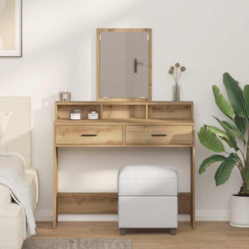 vidaXL Kaptafel Artisan Eiken 100 x 41 x 140 cm Bewerkt hout, Verzenden, Nieuw