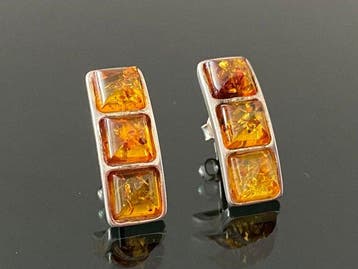 Vintage oorbellen - Cognac Glow - Baltisch glanzende, Collections