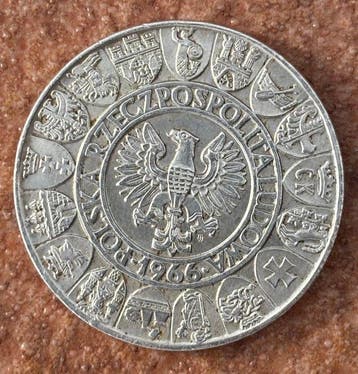 Polen. 100 Zlotych 1966 / Polish Millennium (Zonder