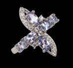 Tanzaniet - Zilver, De Glans van het Firmament – Ring van