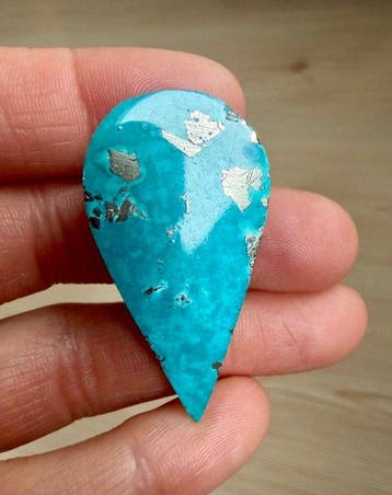 Turquoise Echte parel! Topkleur Neishabour Turquoise 47,80