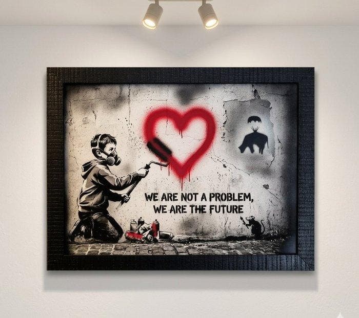 LURNC LXX 1969 -  Das Erbe von Morgen  like Banksy -, Antiquités & Art, Art | Peinture | Moderne
