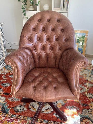 CHESTERFIELD SOFA COMPANY LTD. - Bureaustoel - Leder, Hout
