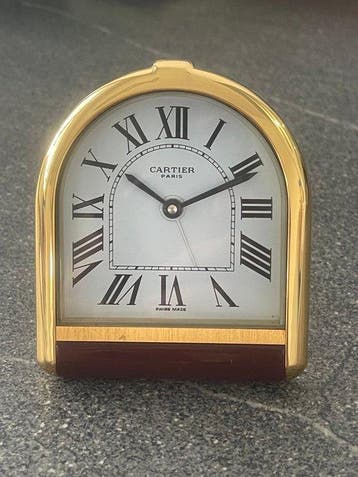 kwarts - Cartier - Modern Staal - 1990-2000 - Pendelklok, Antiek en Kunst