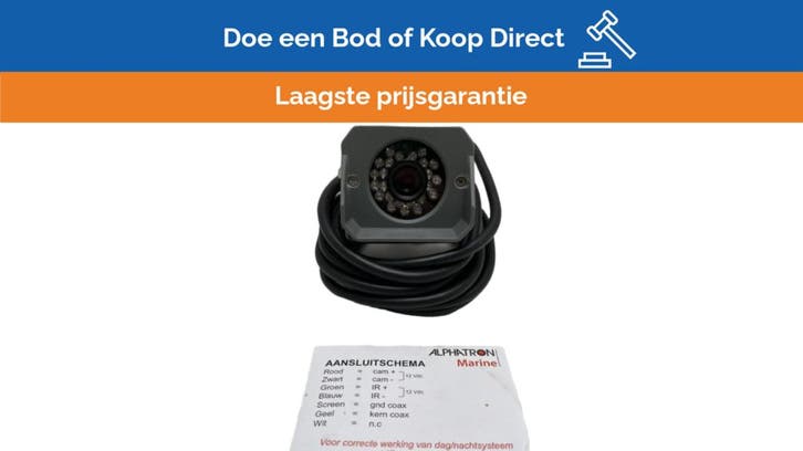Bieden: Alphatron AlphaCam mini PU IR 16.0 mm marine proof, Sports nautiques & Bateaux, Instruments de navigation & Électronique maritime