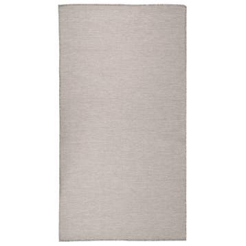 vidaXL Buitenkleed platgeweven 80x150 cm lichtgrijs, Verzenden, Nieuw
