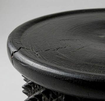 Tafel - Zeldzame koninklijke Spider kruk, Bamileke-volk,