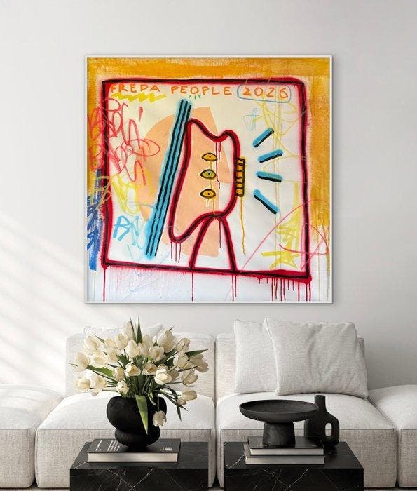 Freda People - Super Rare Picasso XL, Antiek en Kunst, Kunst | Schilderijen | Modern