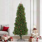 vidaXL Kerstboom met 300 LED met standaard Groen 240 cm PE, Verzenden, Nieuw