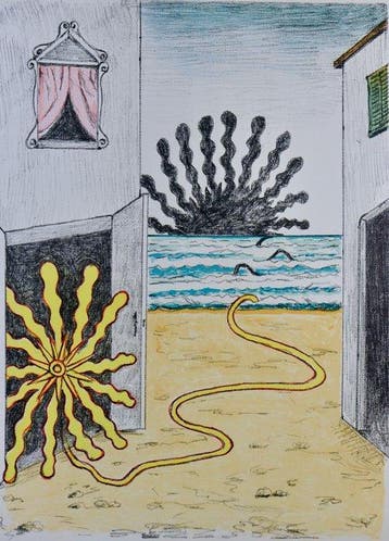 Giorgio De Chirico (1888-1978) - Sole e Mare (I due soli)