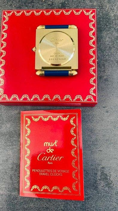 Reisklok - Cartier - Vintage Verguld - 1980-1990, Antiek en Kunst, Antiek | Klokken